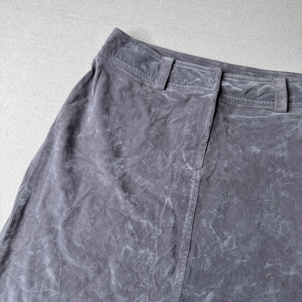J. Jill Corduroy Aline Skirt Women's Size‎ 8 Gray Crushed Velvety Lightweight